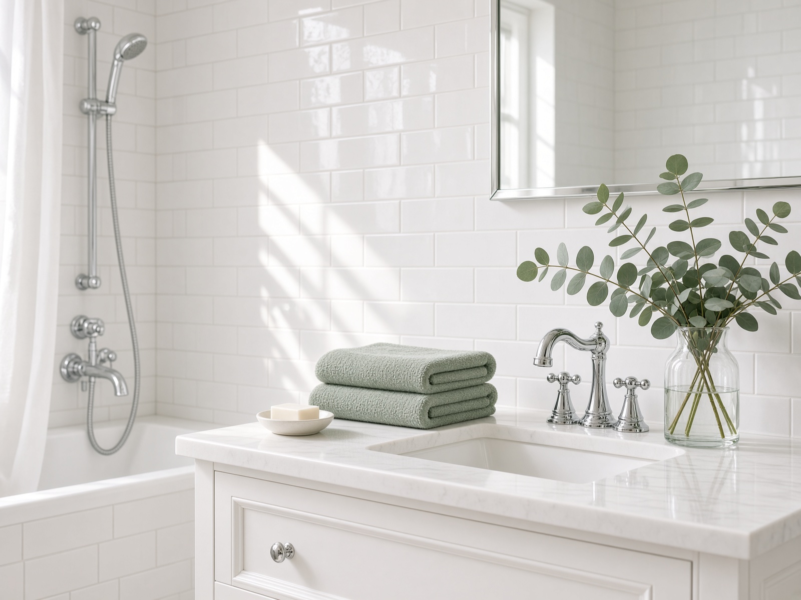 A sparkling bathroom after a professional clean